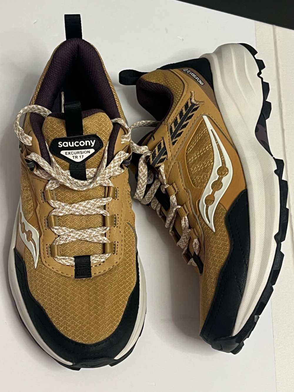 Saucony Excursion W 9 TR17 XT-600 Tan Brown Trail Running Hiking Sneakers Shoes